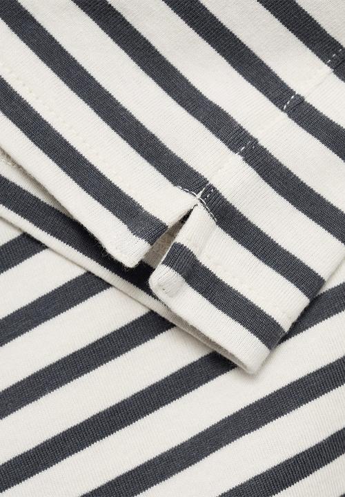MANGO - T-shirt linesb - charcoal