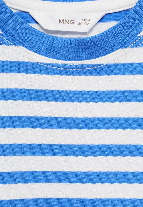 MANGO - T-shirt linesb - bright blue