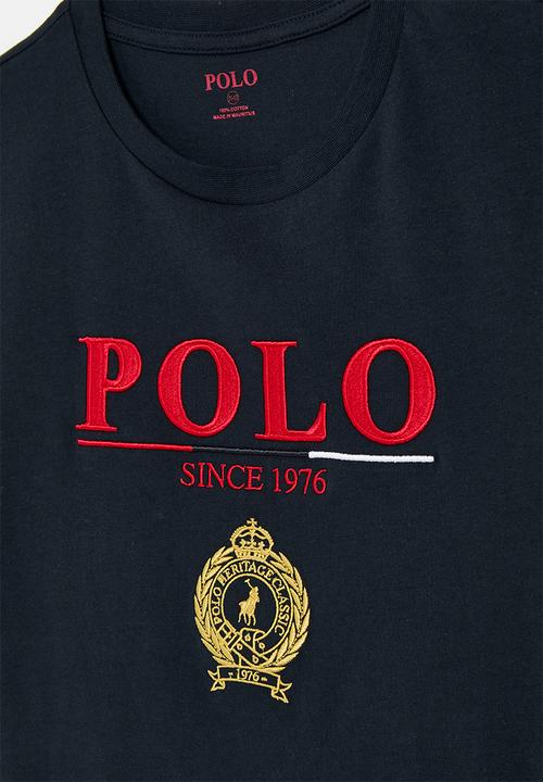 POLO - Boys logan crested short sleeve tee - navy