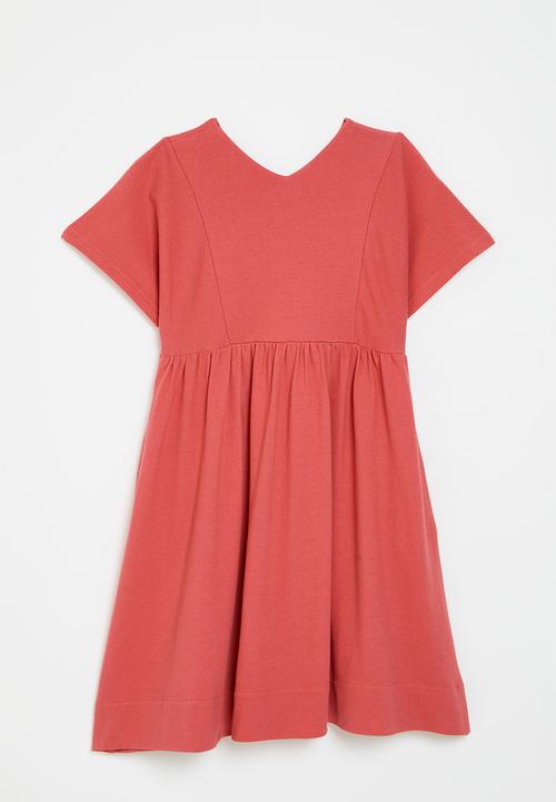 POLO - Girls arabella short sleeve dress - brick