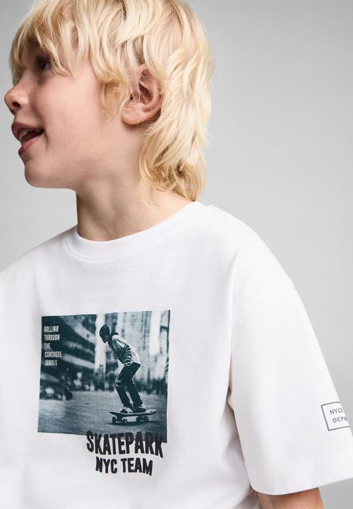 MANGO - T-shirt team - natural