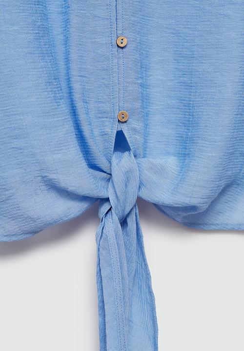 MANGO - Blouse mola - medium blue