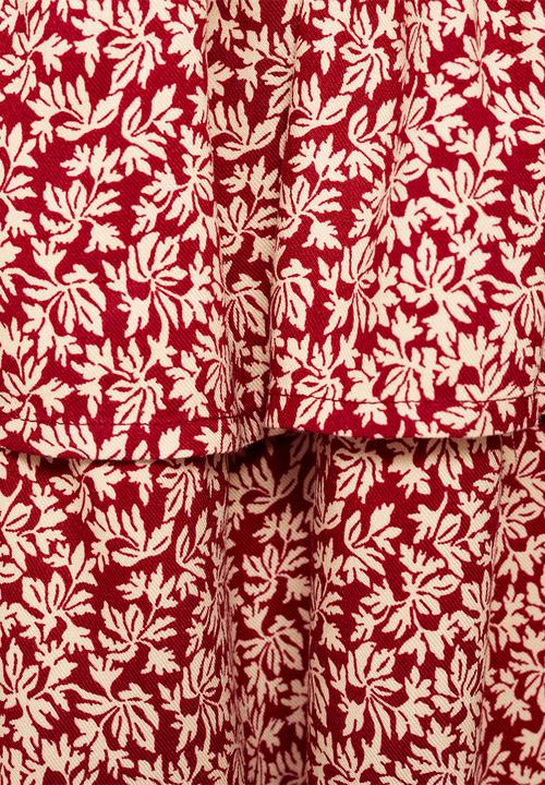 MANGO - Skirt lolita - dark red