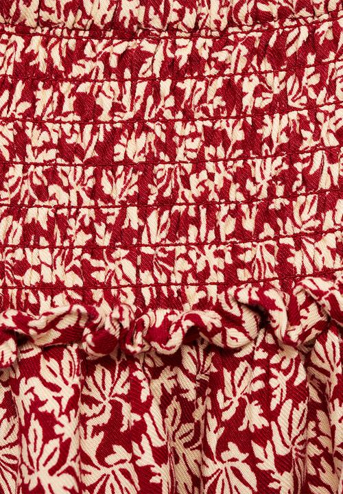 MANGO - Skirt lolita - dark red