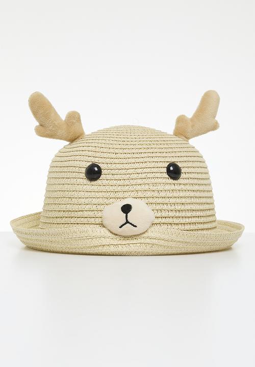 Pop Candy - Novelty straw hat - off white