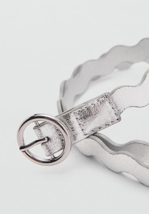 MANGO - Belt twistb - silver