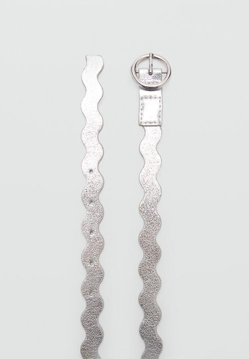 MANGO - Belt twistb - silver