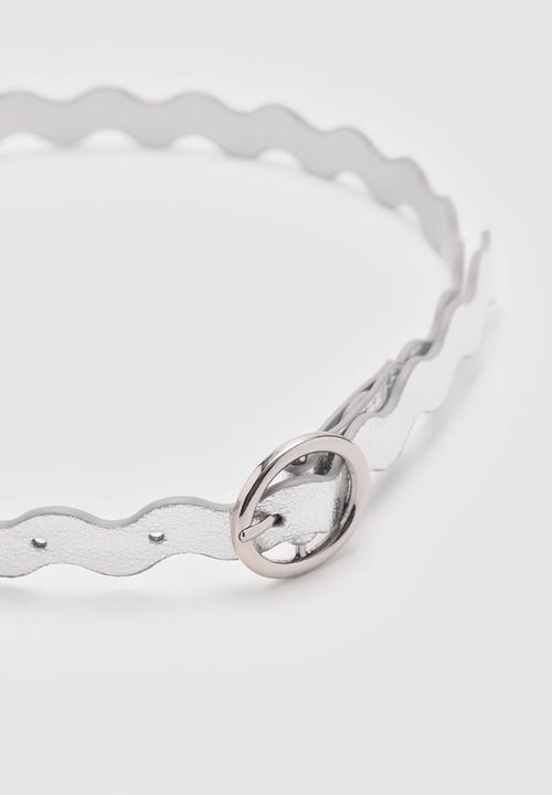 MANGO - Belt twistb - silver