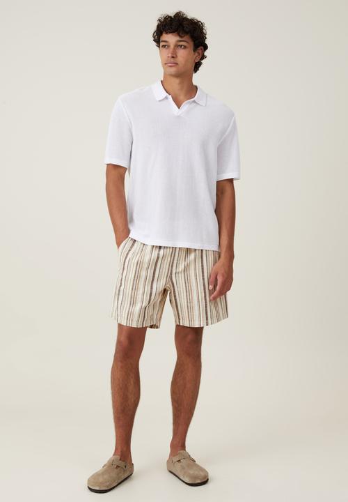 Cotton On - Easy short - natural multi stripe