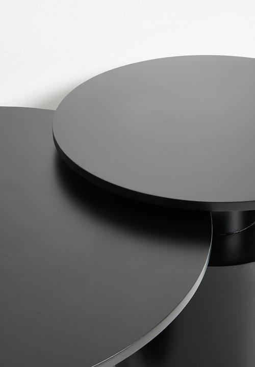 Native Decor - Totem nested coffee table set of 2 - black