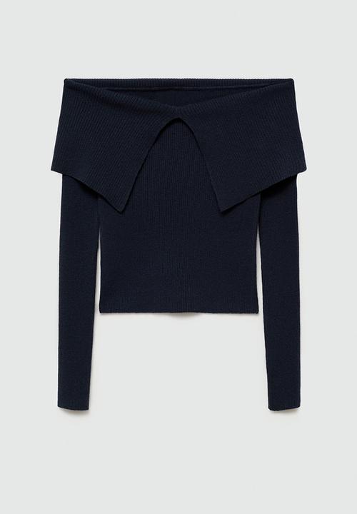 MANGO - Sweater shouldi - navy