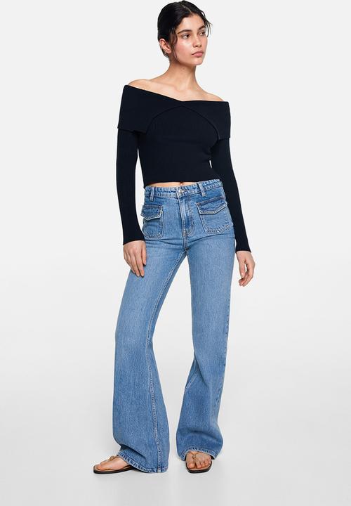MANGO - Sweater shouldi - navy