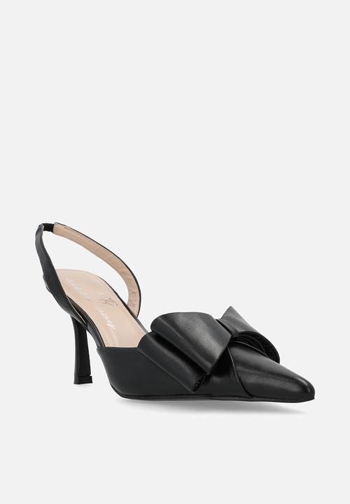 SISSY BOY - Bow slingback heel - black
