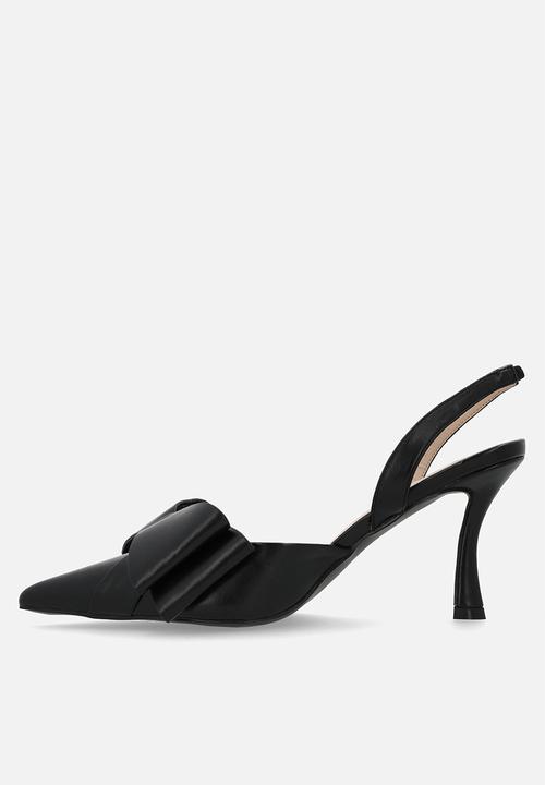 SISSY BOY - Bow slingback heel - black