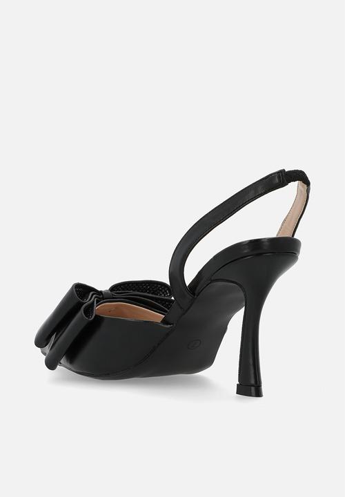 SISSY BOY - Bow slingback heel - black