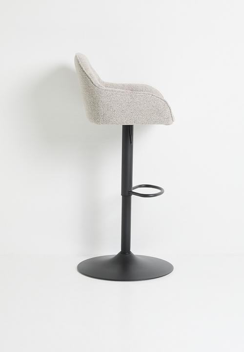 Sixth Floor - Brooke bar stool - grey & black