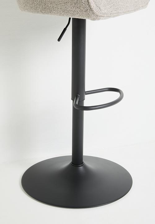 Sixth Floor - Brooke bar stool - grey & black