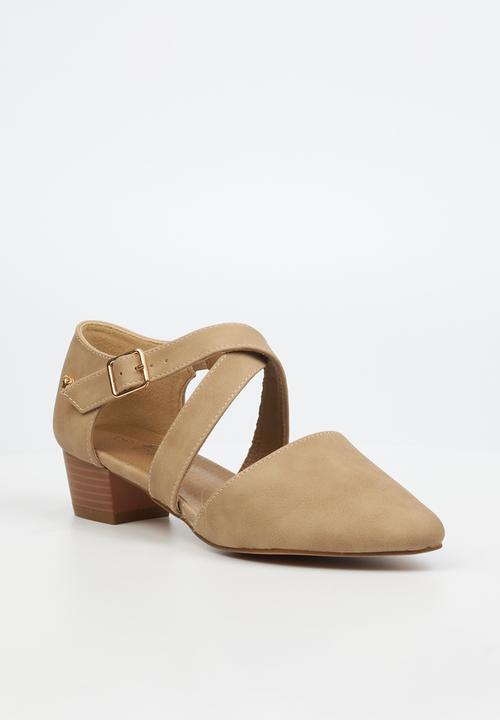 Butterfly Feet - Sling 8 block heel - taupe