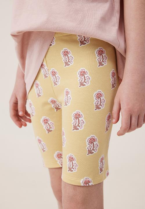 Cotton On - Hailey bike short - raffia/flora flower stamp