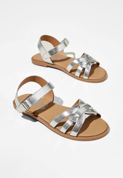 Cotton On - Georgie cross over sandal - silver metallic