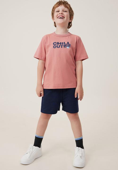 Cotton On - Jonny short sleeve graphic print tee - clay pigeon/chill out