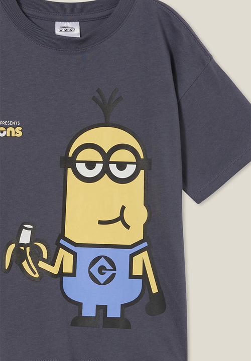 Cotton On - Minions drop shoulder short sleeve tee - vintage navy
