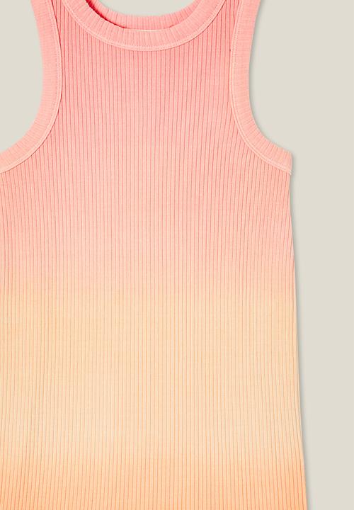 Cotton On - Casey tank dress - rainbow tie dye