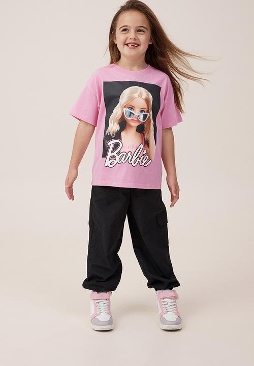 Cotton On - Barbie drop shoulder short sleeve tee - pink