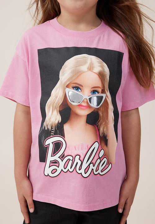 Cotton On - Barbie drop shoulder short sleeve tee - pink