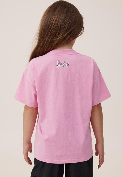 Cotton On - Barbie drop shoulder short sleeve tee - pink