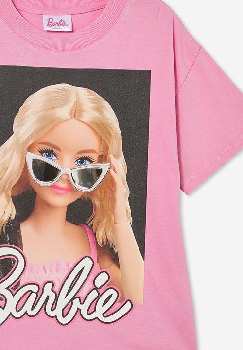 Cotton On - Barbie drop shoulder short sleeve tee - pink