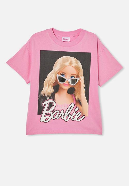 Cotton On - Barbie drop shoulder short sleeve tee - pink