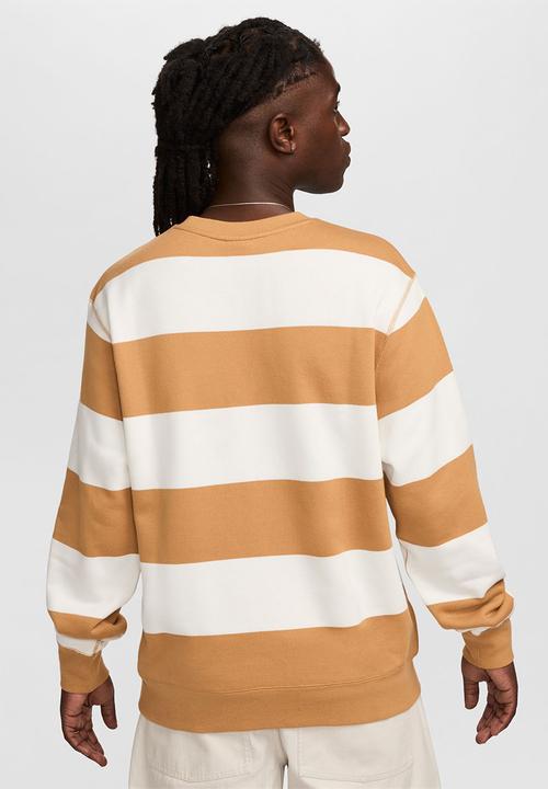 Nike - Nike Club Striped Heavyweight French Terry Crew - multi 