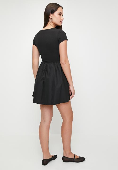 Cotton On - Romee Short Sleeve Mini Dress - Black