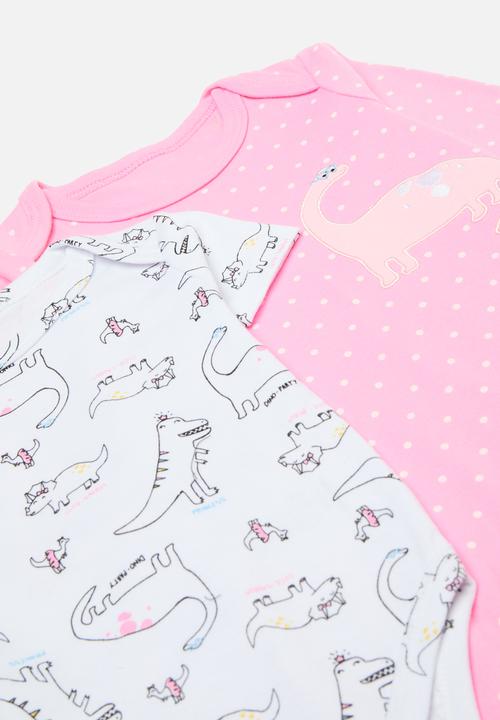 Pop Candy - 3 Piece romper bodyvest & legging set - pink & white