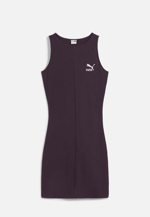 PUMA - Classics Ribbed Sleeveless Dress - Midnight Plum
