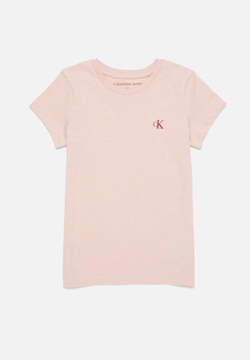 Calvin Klein - Ckjk 2-Pack slim monogram top kids - bright white & sepia rose