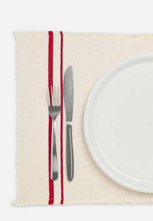Barrydale Hand Weavers - Country placemat set of 2 - red