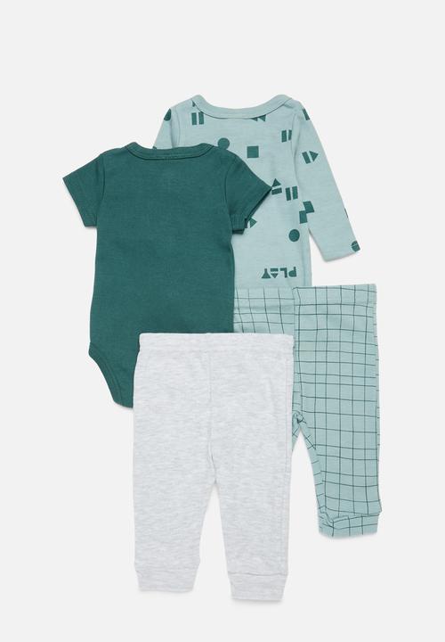 Pop Candy - 4 Piece bodyvest& legging set-teal