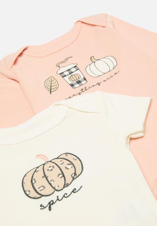 Pop Candy - 4 Piece bodyvest& legging set-ecru & coral