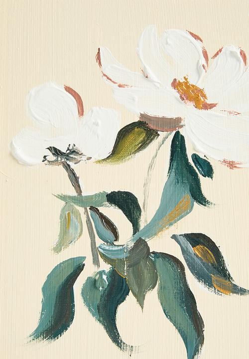 Sixth Floor - Magnolia Wall Art - White & Green