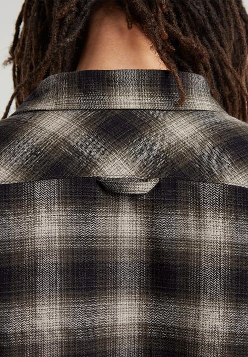 G-STAR - Bristum 2.0 Slim Shirt l\s - dk moss arthur check