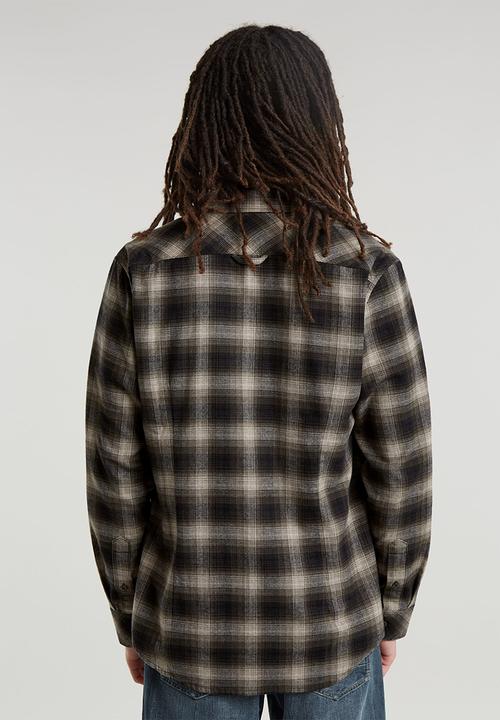 G-STAR - Bristum 2.0 Slim Shirt l\s - dk moss arthur check