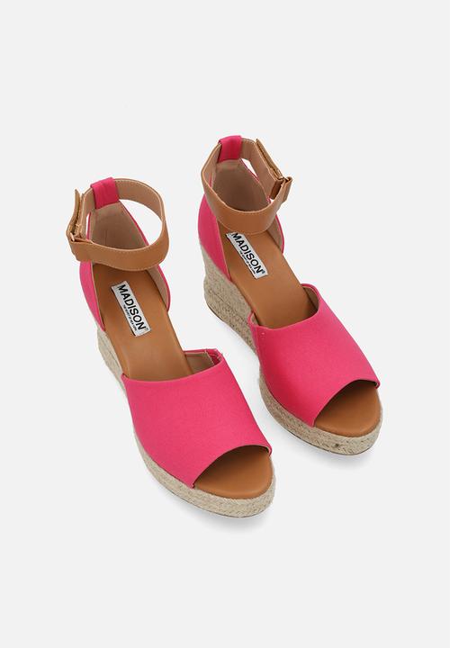 Madison® - Laura espadrille wedge - fushia/tan