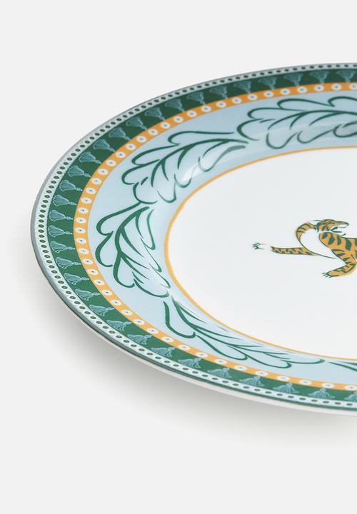 H&M - Porcelain plate - Green Tiger