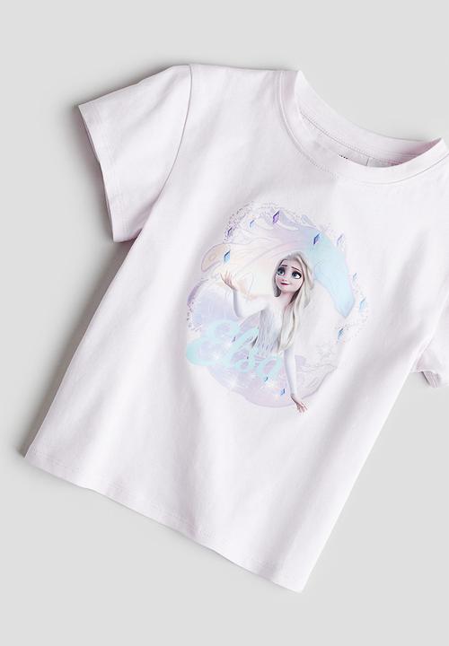 H&M - Printed T-shirt - light lilac frozen