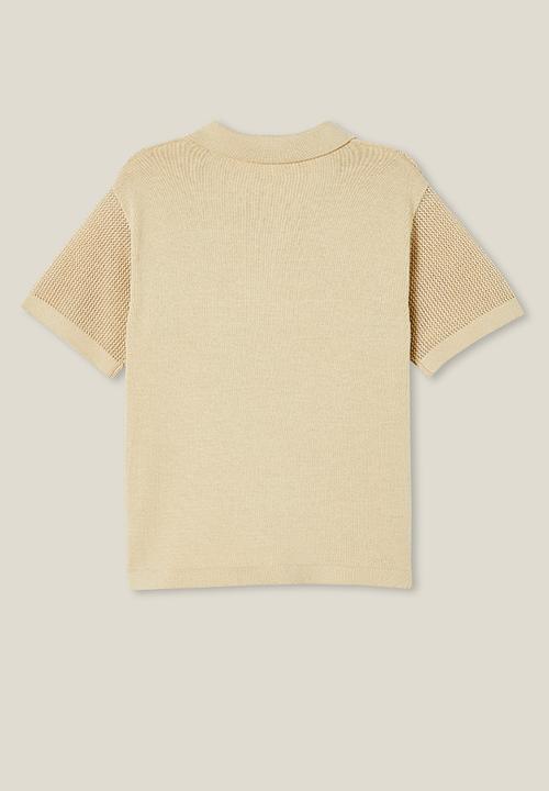 Cotton On - Preston knit polo - rainy day