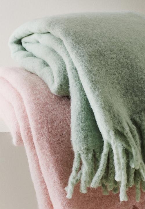 H&M - Wool-blend blanket - light green