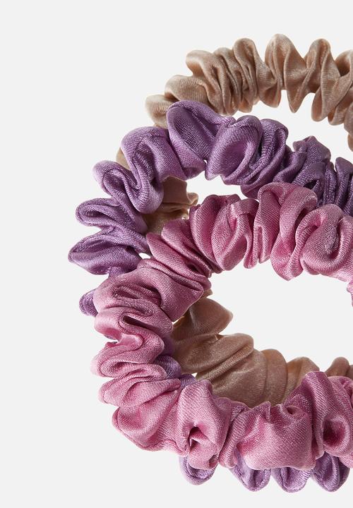 H&M - 3 Pack silk scrunchies - dusty pink