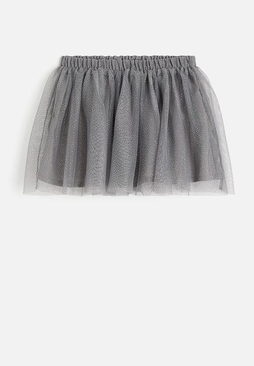 H&M - Glittery tulle skirt - grey
